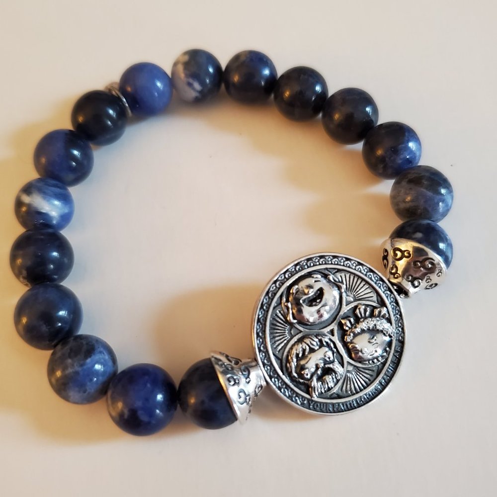 OHM Beads "Belief" Stretch Bracelet - Blue Sodalite